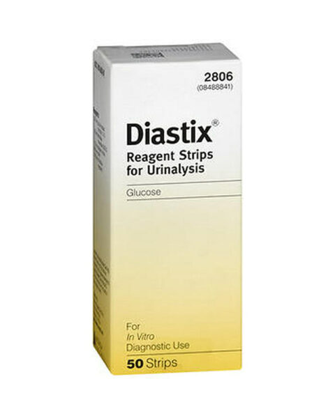 About this item Product details  Tests for glucose. From Diastix. Bayer Diastix Reagent Strips for Urinalysis, 50 Ct
