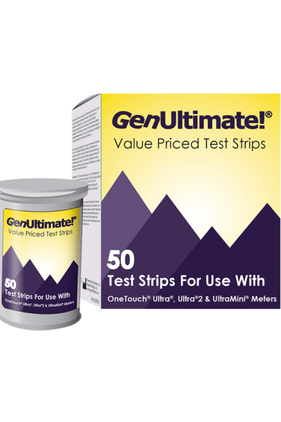 GenUltimate Test Strips for Use with OneTouch Ultra, Ultra 2, and UltraMini Meters - 50 ct