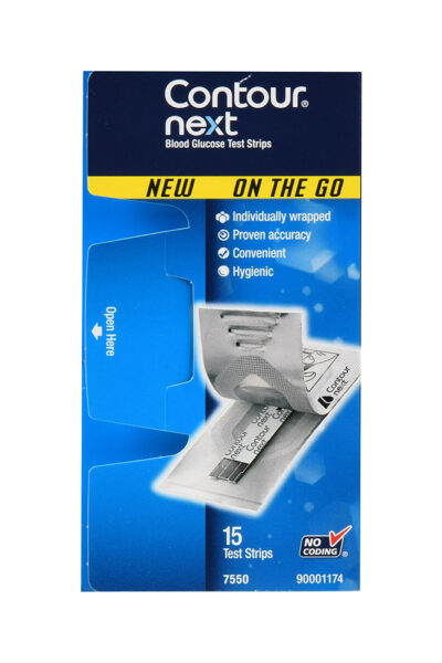 Bayer Contour Next ON The GO Blood Glucose Test Strips 15 Count